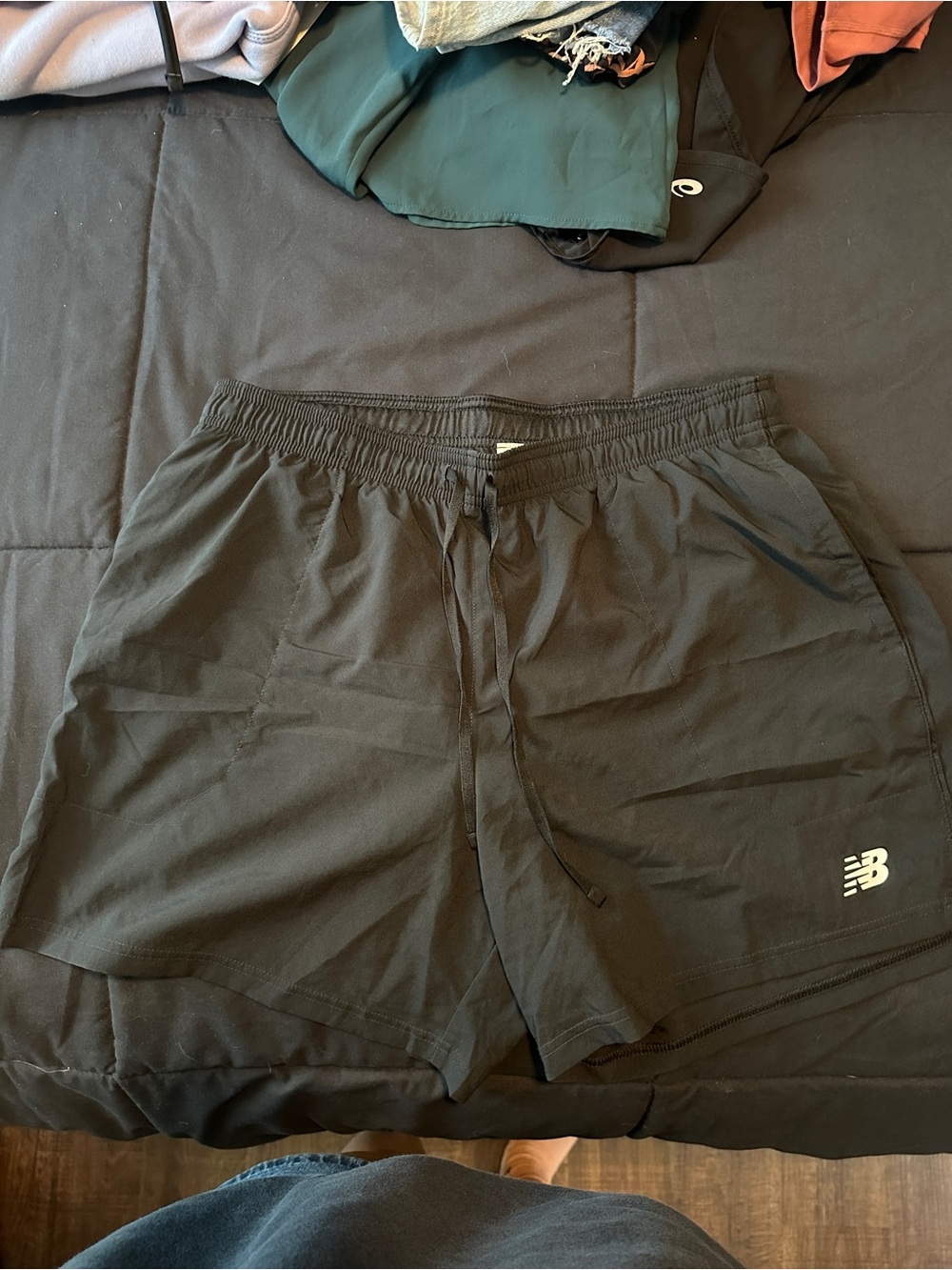 New Balance Black Men's Athletic Shorts with NB Logo